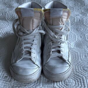 Nike Blazers Women's White and Yellow Sneakers